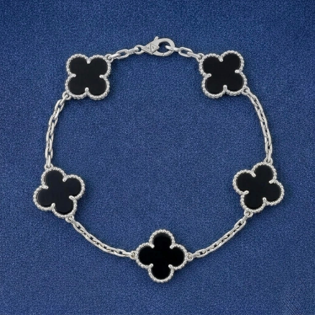 Onyx Silver VC Bracelet