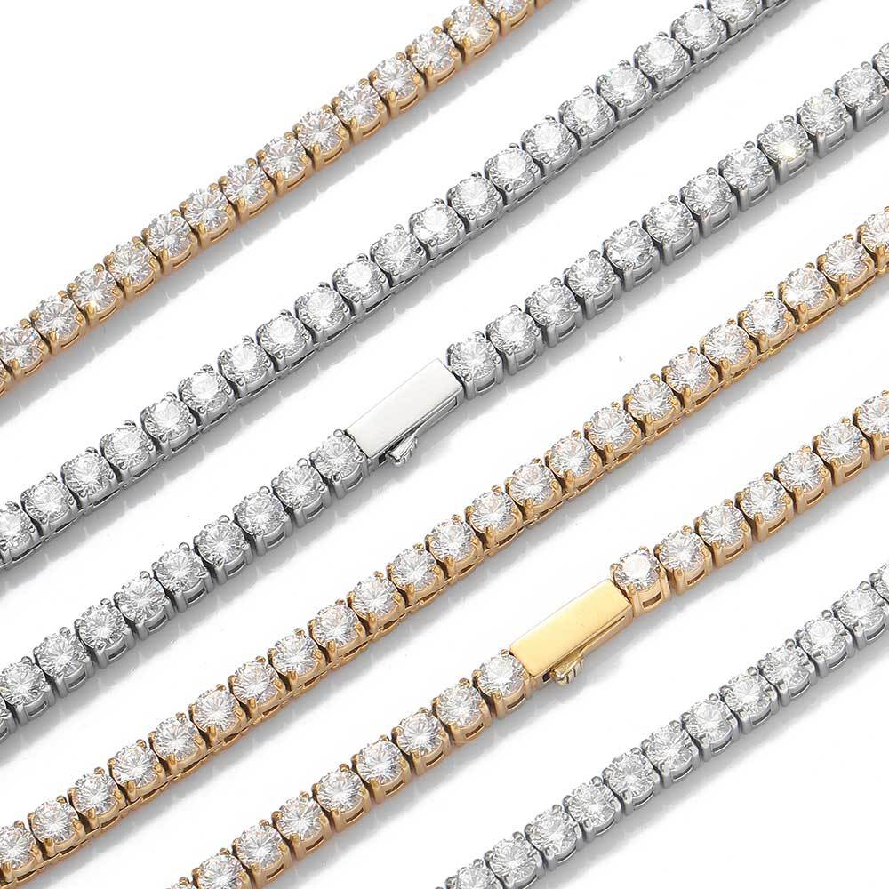 Stainless Steel CZ Stone Tennis Chain